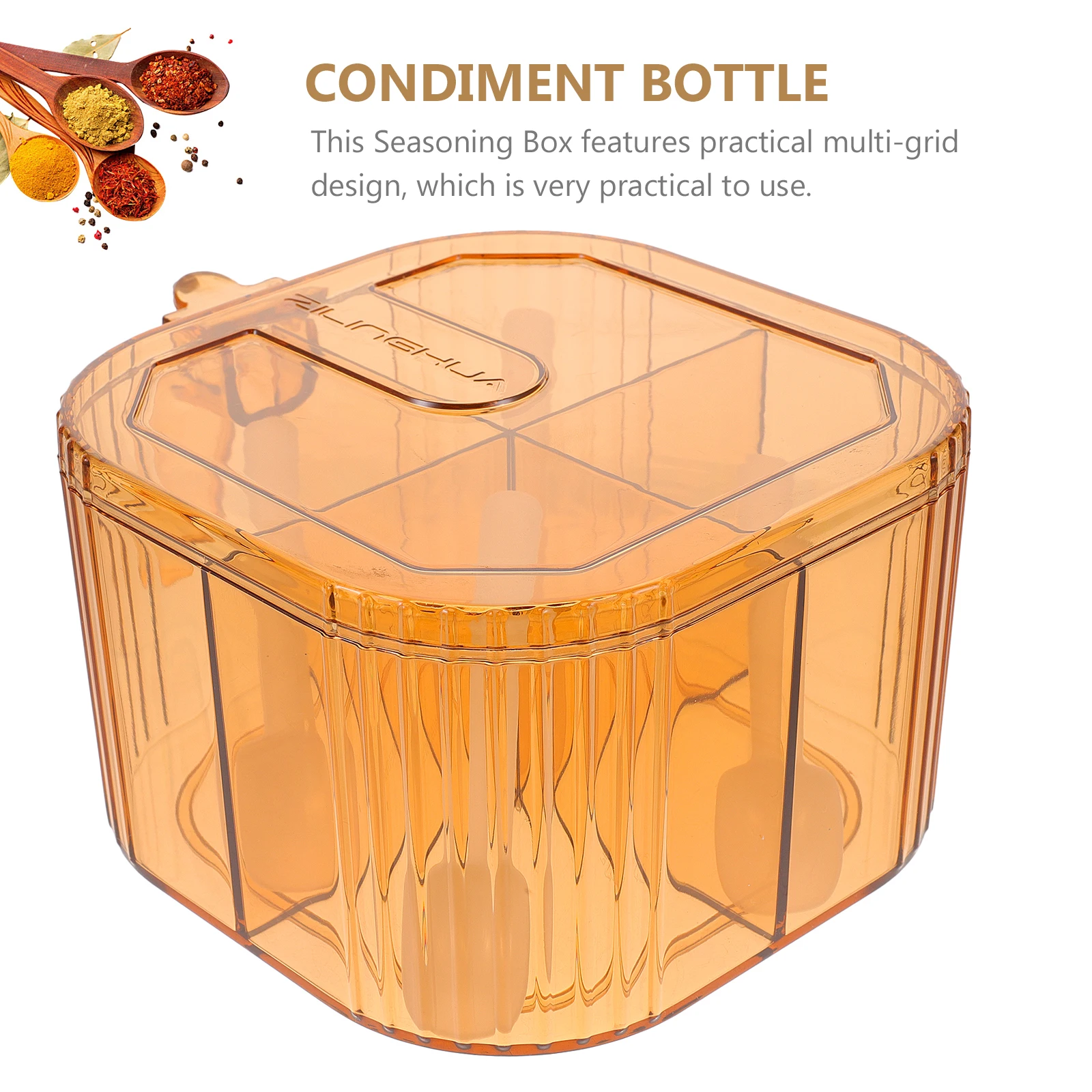 

1 set Seasoning Jar Multi Compartment Seasoning Container Kitchen Storage Spice Bottle Gadgets Fresh Odor Free Clean Simple