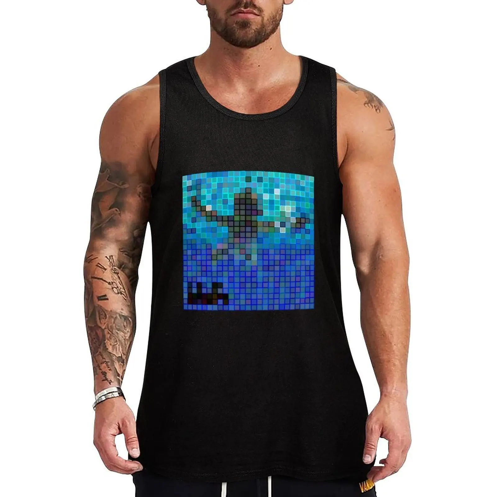

Pixelated Famous Albums - 16 of 100 Tank Top Sports Fitness Tank Top Quick Dry Moisture Wicking