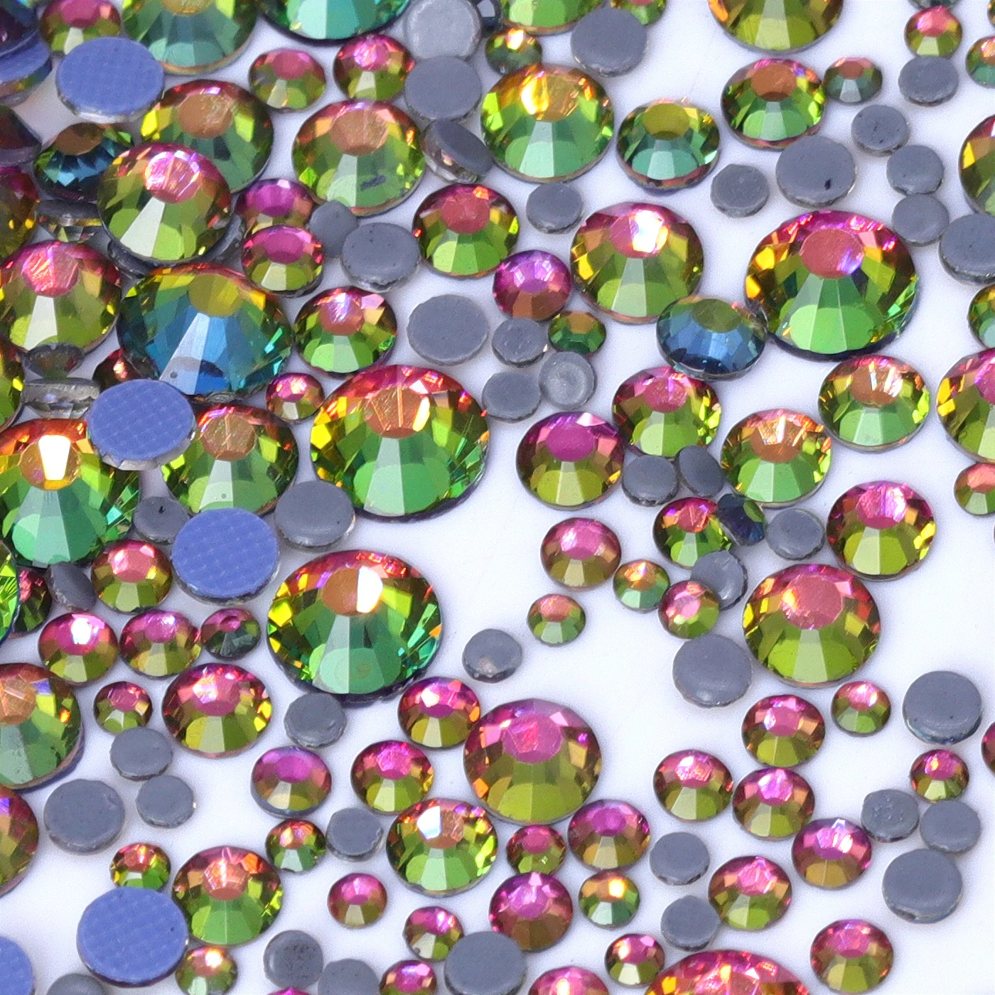 SS6-SS30 Formato della miscela Vetro Hotfix Strass Glitter di alta qualità Nail Art Cristallo per abiti da sera Artigianato Decorazione a base piatta