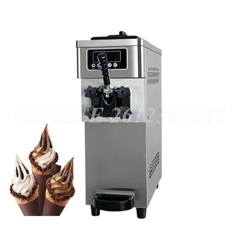 Mini Ice Cream Maker with Fresh Pre-Cooled Function Commercial Countertop Making Machine Single Head Soft Serve Ice Cream Machin