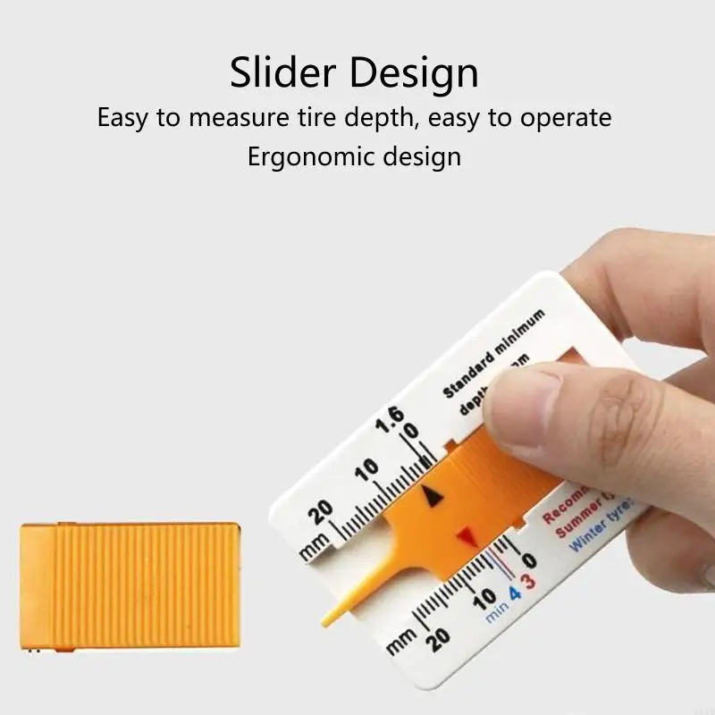 Y1AD Tyre Checker Plastic Measurement Tool for Car Trailer Motorcycle