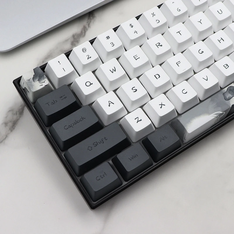 Imagem -03 - Chaves Conjunto Oem Perfil Tinta Lotus Keycap Pbt Tintura Sublimação Tampões de Chave 6.25u para Teclado Mecânico Faça Você Mesmo 61 Ar21 22 Dropshipping 124