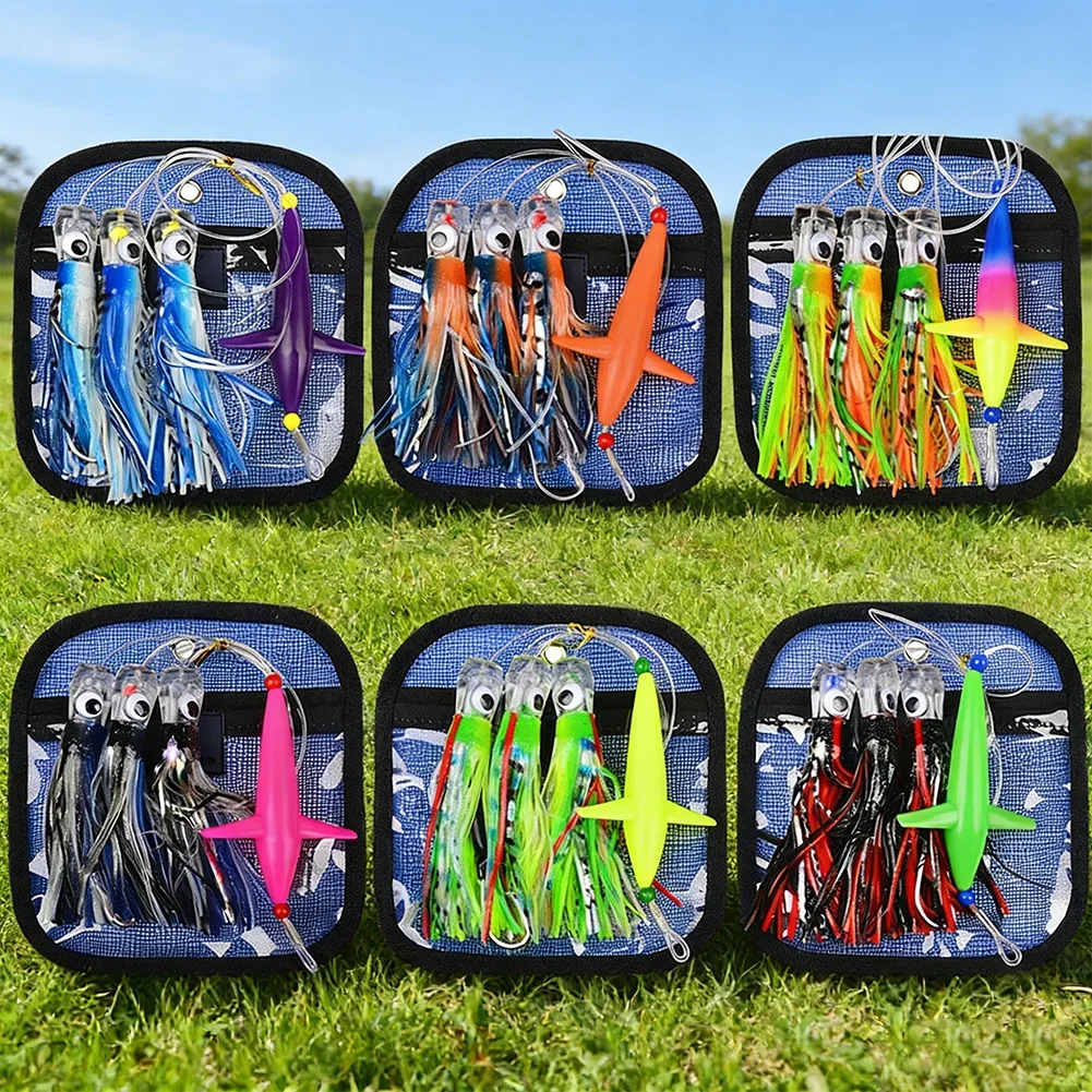 1 Pcs Fishing Lure 6/9inch Swimming Bait Squid Skirt Trolling Lure For Tuna Mackerel Sea Fishing Outdoor Fishing Accessories