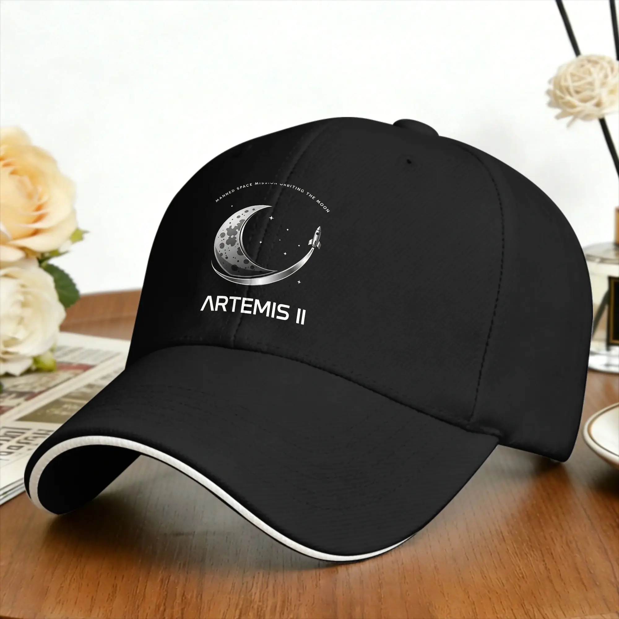 Artemis II Manned Moon Mission Space Logo Casual Baseball Cap Summer Trucker Hat Sunscreen Camping Hats y2k Cute Baseball Caps