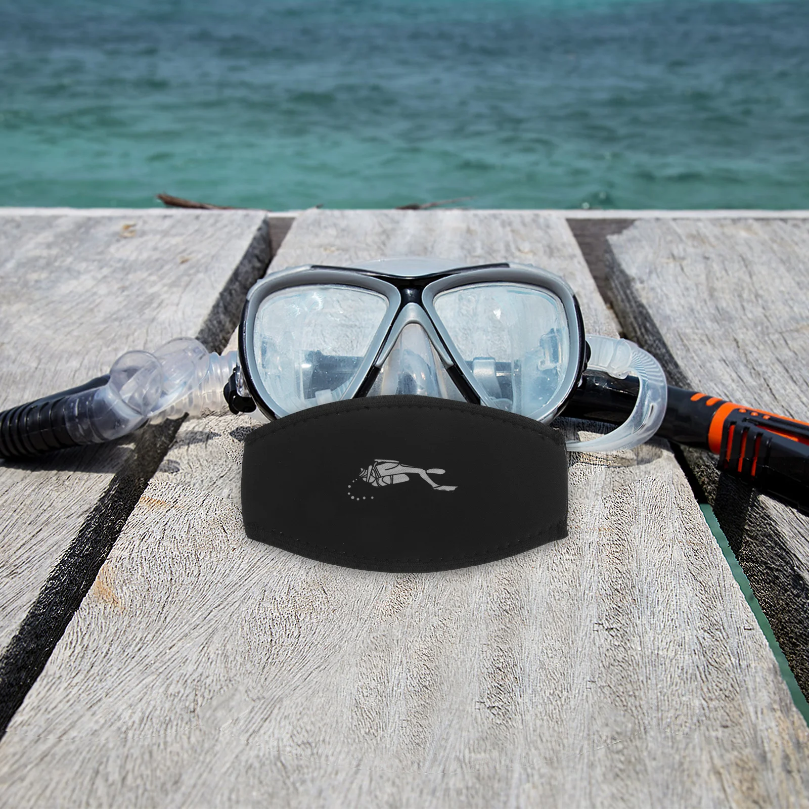 1 قطعة قناع الغطس حزام غطاء طبقة مزدوجة Sbr المواد للغوص والغطس نظارات السباحة اكسسوارات #2