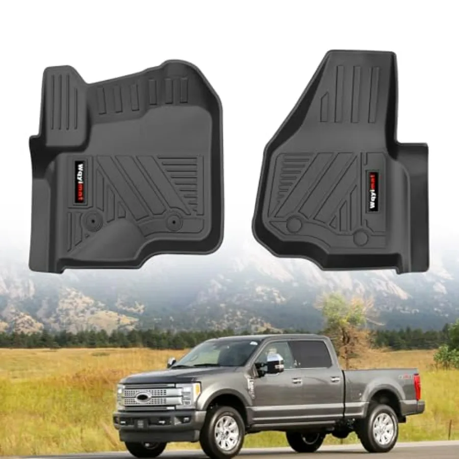 

Всепогодные передние коврики для пола (TPE, черные, водонепроницаемые, усиленные) для Ford F-250/F-350/F-450/F-550 SuperCrew/Crew Cab 2012-2016 гг.