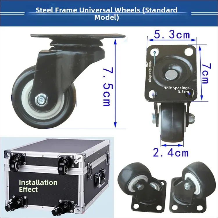Universal Wheel Luggage Steel Frame Travel Tool Box Wheel Roller Bag Wheel for Suitcase And Luggage Sound Wheel