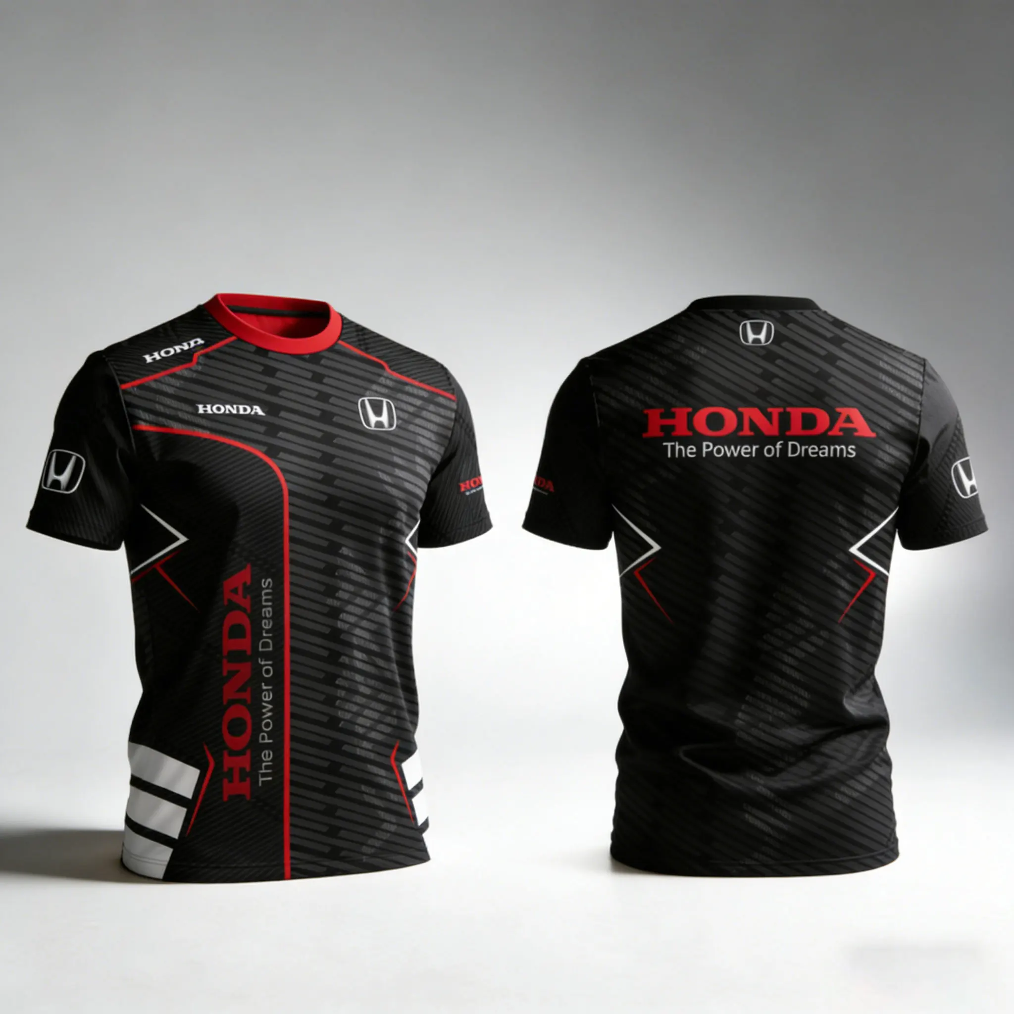 HONDA Racing T-shirt Honda Racing Team Surrounding T-shirt Sports Fitness Outdoor Activities Leisure Daily Trendy Short Sleeve