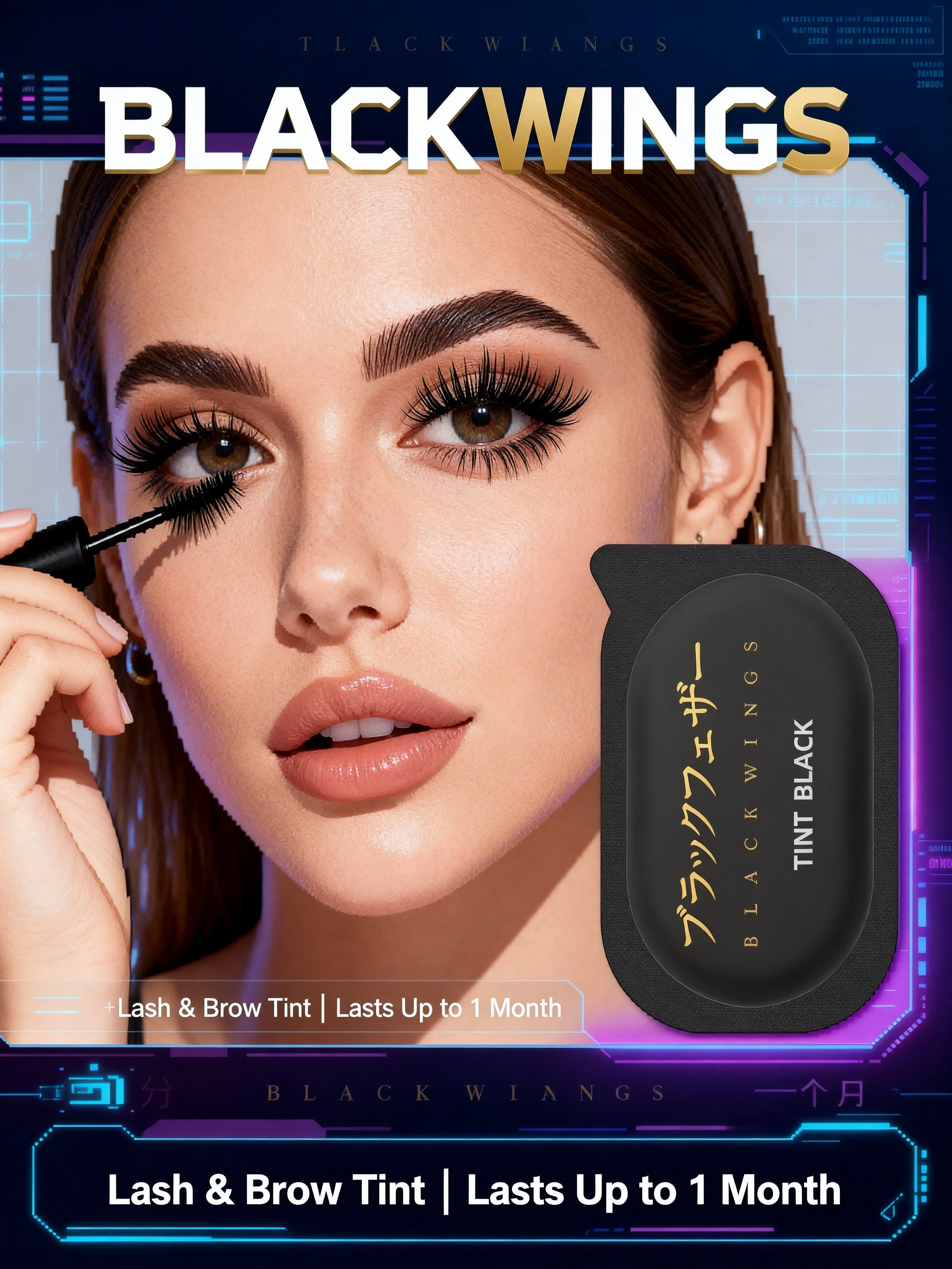 Professional Eyelash & Eyebrow Tint Kit Long Lasting Black Brown Eye Lash Dye Eyebrow Dyeing Cream Semi-Permanent Makeup Beauty