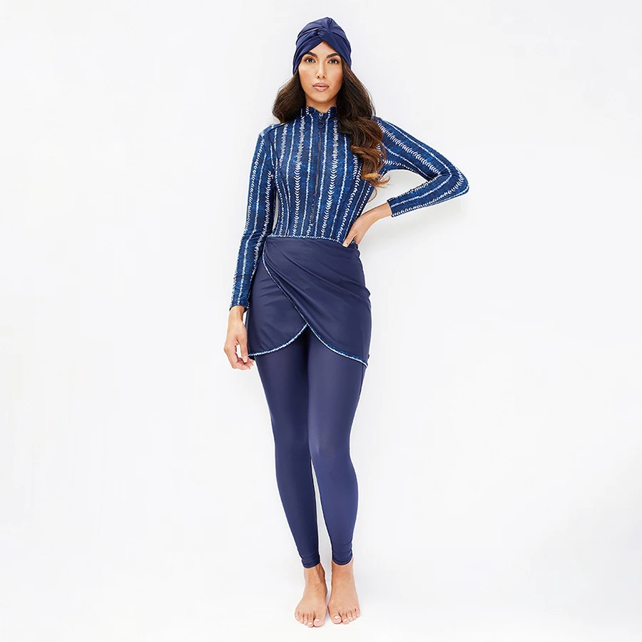 

Para Praia 9 Colors Muslim Swimwears 2025 Women Modest Three Pieces Long Sleeves Islamic Burkinis Wear Headscarf Whole Swimsuit
