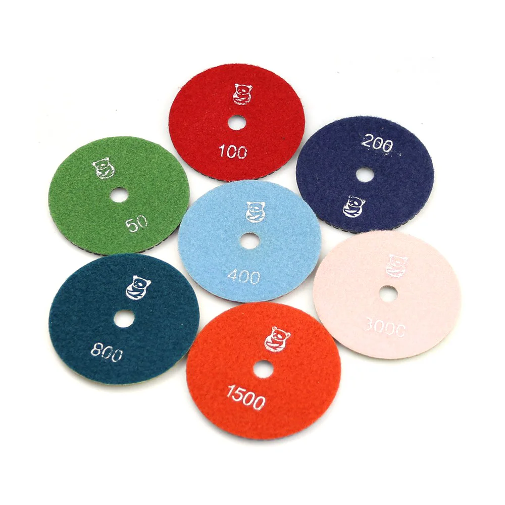 Diamond Polishing Pads 4 Inch 100mm Flexible Wet Grinding Disc Buffing Wheel For Marble Granite Stone Glass Ceramics 1 Pc