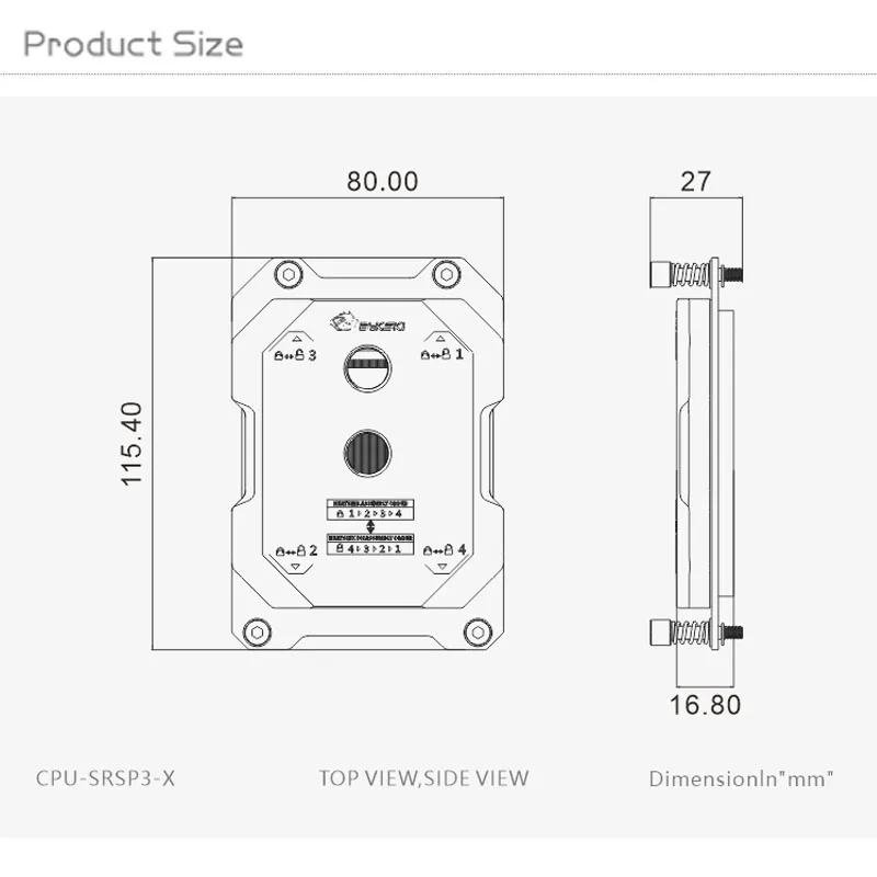 Bykski CPU Waterblock For AMD TR4 System All-Metal Liquid Cooling Block Water Cooler Custom For X399 Thread ripper PC Processor