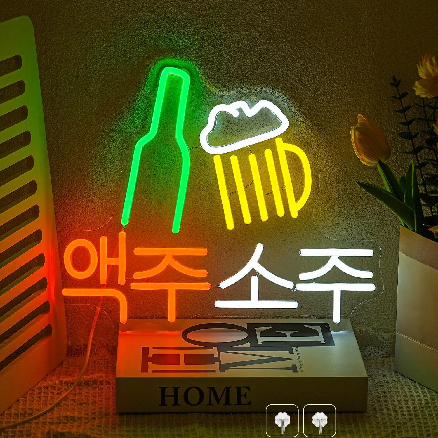 

Корейская неоновая вывеска Soju с регулируемой яркостью, неоновые огни для бара, бистро, ресторана, кухни, мужской пещерный декор для вечеринки, праздничные подарки