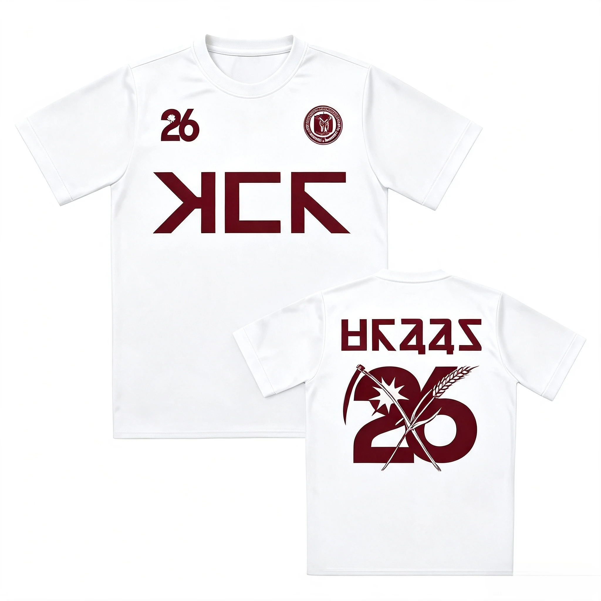 MCR My Chemical Romance Band Tee Front Back KCK 26 Sickle Graphic Cotton Punk Emo Casual Short Sleeve T-shirt