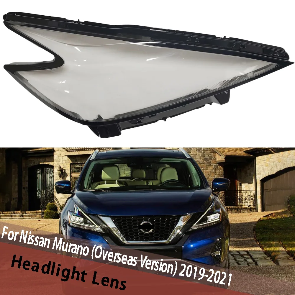 

For Nissan Murano (Overseas Version) 2019 2020 2021 Headlamp Cover Lamp Shade Headlight Shell Lens Plexiglass Replace Lampshade