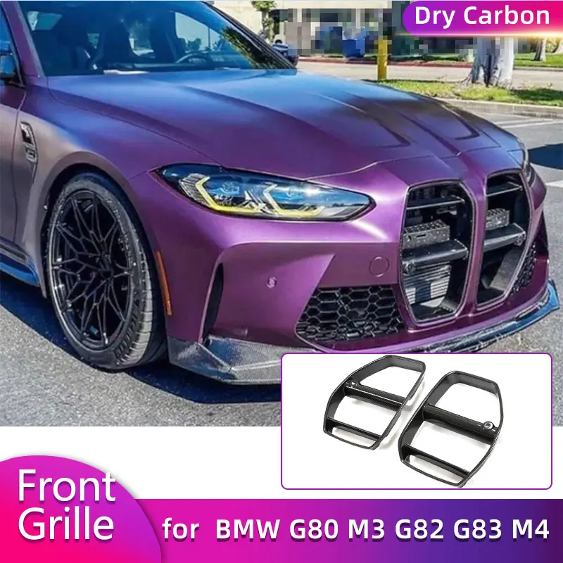 

Prepreg Dry Carbon Front Bumper Grille for BMW G80 M3 G82 G83 M4 2021-2023 Car Racing Front Grille Air Intake Grills Body Kits