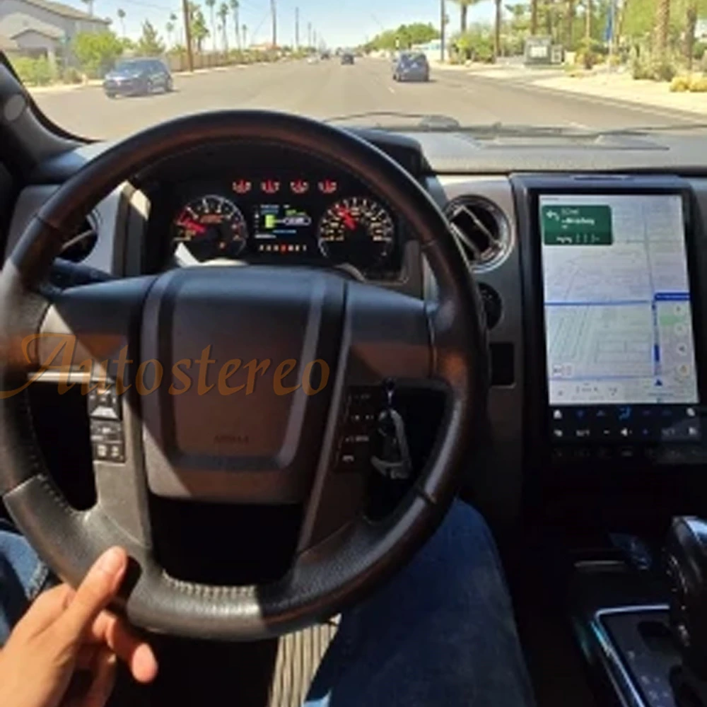 14,4 Zoll Android 13 128GB Für Ford F150 Raptor 2009-2014 Tesla-Stil Auto GPS-Navigation Multimedia-Player Radio-Kassetten-Headunit – Detail 4