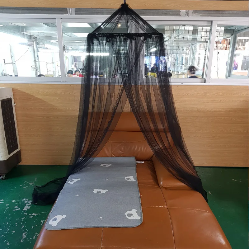 Black Hanging Mosquito Net for Children's Playhouse, Tent Supplies Travel Accessories Equipment, Repellent Installation, Summer,