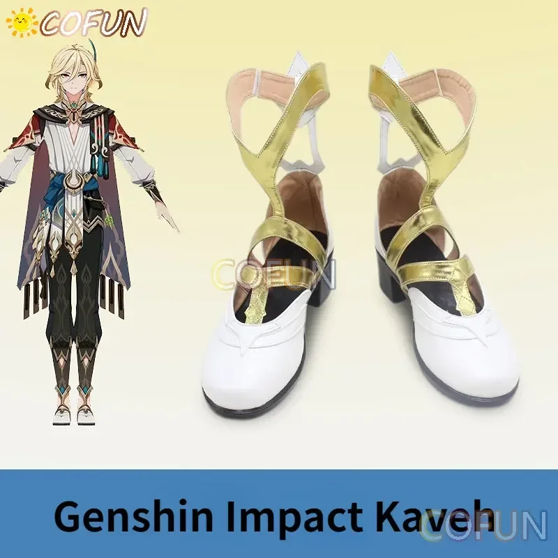 Kaveh Scarpe Cosplay Anime Genshin Impact Architetto Gioco Vestito Bello Splendido Donna Uomo Scarpe Cosplay Anime