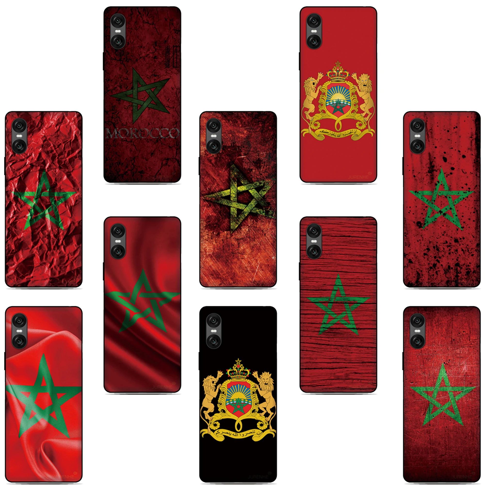 Funda de teléfono con bandera de Marruecos para Vivo Y29 Y19s 4G Y11 2019 V20 SE V27 V27e Y22s HTC U23 Pro U11 U12 Desire 12s 12 Plus 22