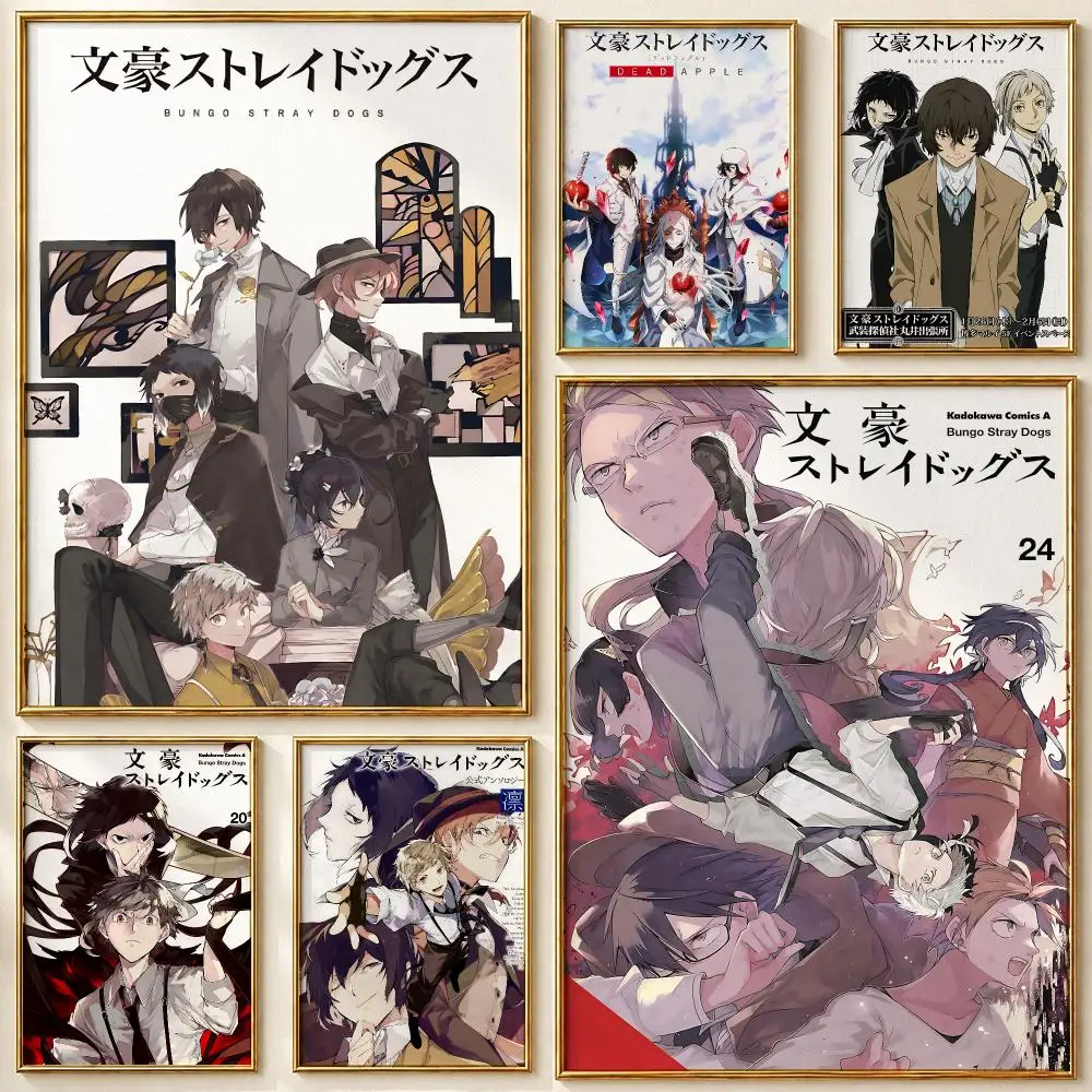 B-Bungo S-Stray D-Dogs Poster HD Print Wall Art for Bedroom Living Room Office Bar Home Decor Aesthetic Print