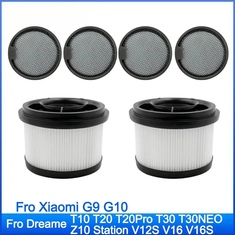 ل Dreame T10 T20 T20 Pro T30 T30 NEO V12S V12S R10 Z10 ، ل Xiaomi G9 G10 أجزاء الملحقات قابل للغسل قبل Pos Filter-AT64