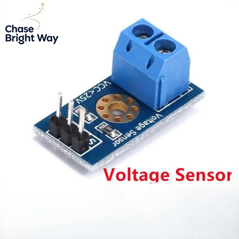 Voltage Sensor Module Anti-interference DC 0-25V Voltage Detector with Terminal Block 1/5/12Pcs for Complex Circuit Testing