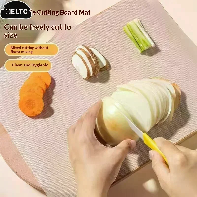 Antibacterial POE Cutting Board Paper Plastic Cuttable Chopping Boards Paper 24x300CM Disposable Cutting Board Mat Outdoor