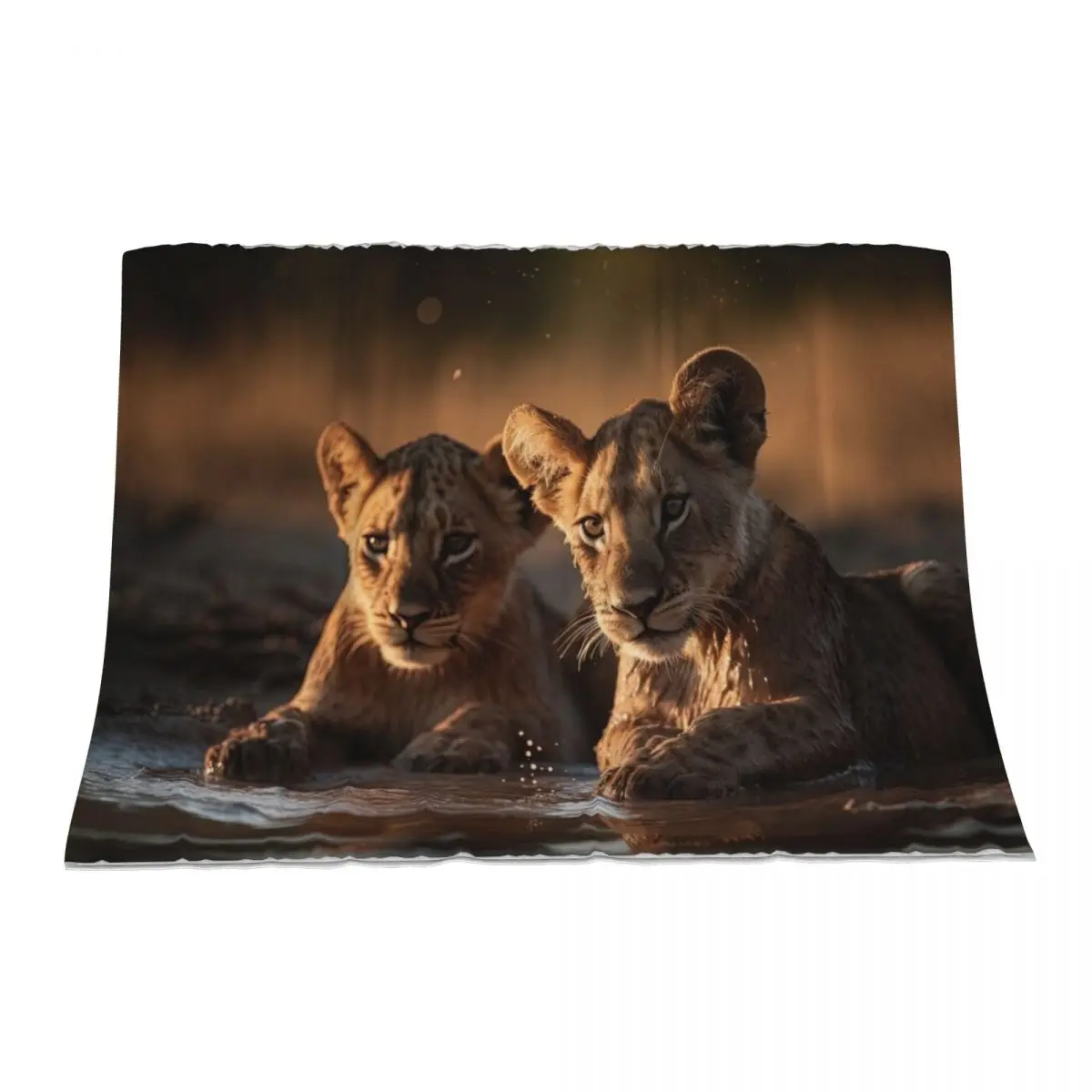 

Cubs In The Mud Throw Blanket sofa bed Moving Decorative Sofas Blankets