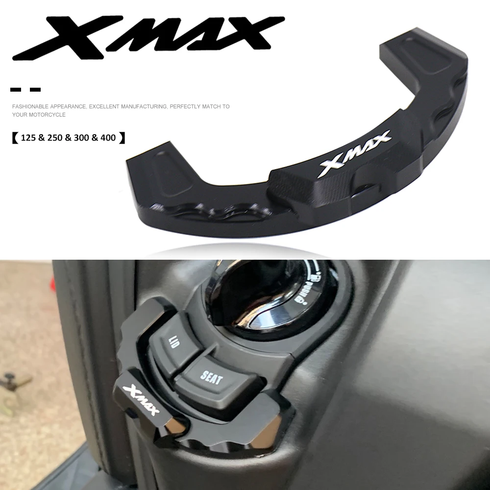 Cubierta decorativa para cerradura de puerta eléctrica, accesorio para motocicleta Yamaha XMAX300, XMAX250, XMAX400, XMAX125, X MAX, XMAX 300, 250, 125, 400