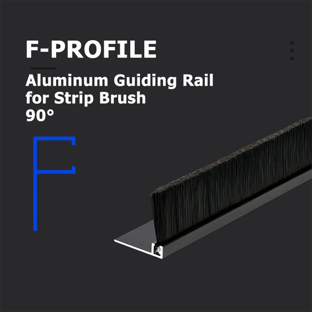 Tür-Fenster-Dichtung, Bürstenstreifen, schwarzer Aluminium-Halter, Reinigung, Sweep, Zuhause, Garage, Scheune, Rolltreppe, Staub, Lärm, Insekt, wetterfest – Detail 7