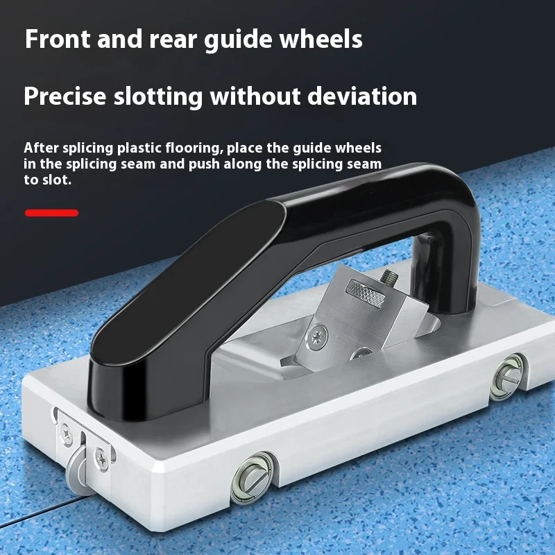 PVC Plastic Floor Slotting Knife Guide Wheel U-Type Blade Floor Leather Welding Construction Tool Floor Slotting Manual Slotter