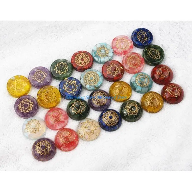 573B Healing Silicone Epoxy Casting Molds 7 Stones Resin Molds for Yoga