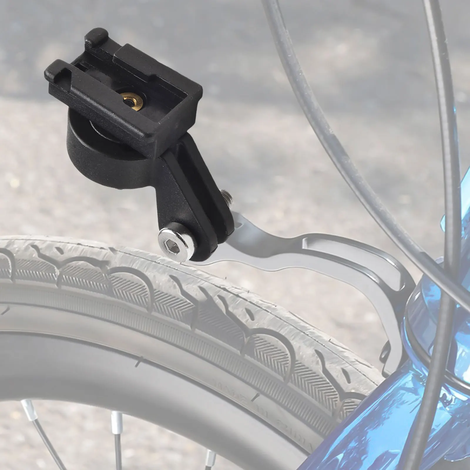 Bike Visibility Headlight Bracket Night Riding Easy Installation Plastic Material Stable Connection 1 Piece Included