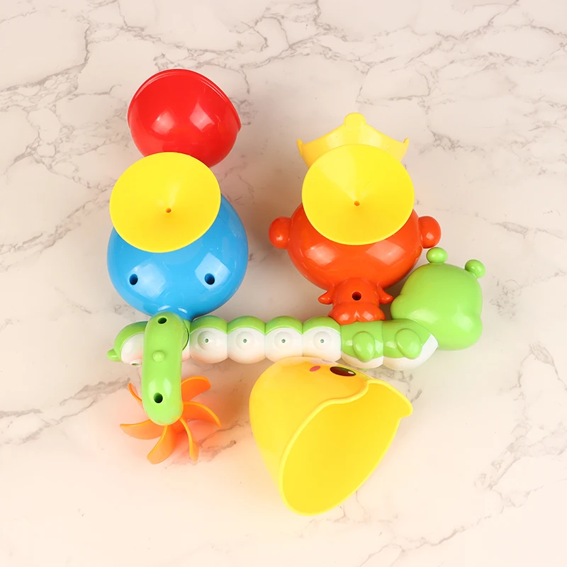 Baby Water Toys Wall Suction Cup Marble Race Run Track Baby Bath Tub Water Spray Bathroom Bathing Shower Toys for Children