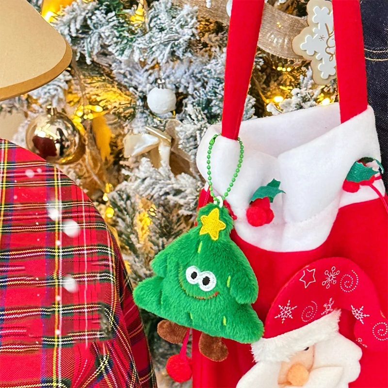 Kawaii Christmas Plush Keychain Cartoon Santa Claus Christmas Tree