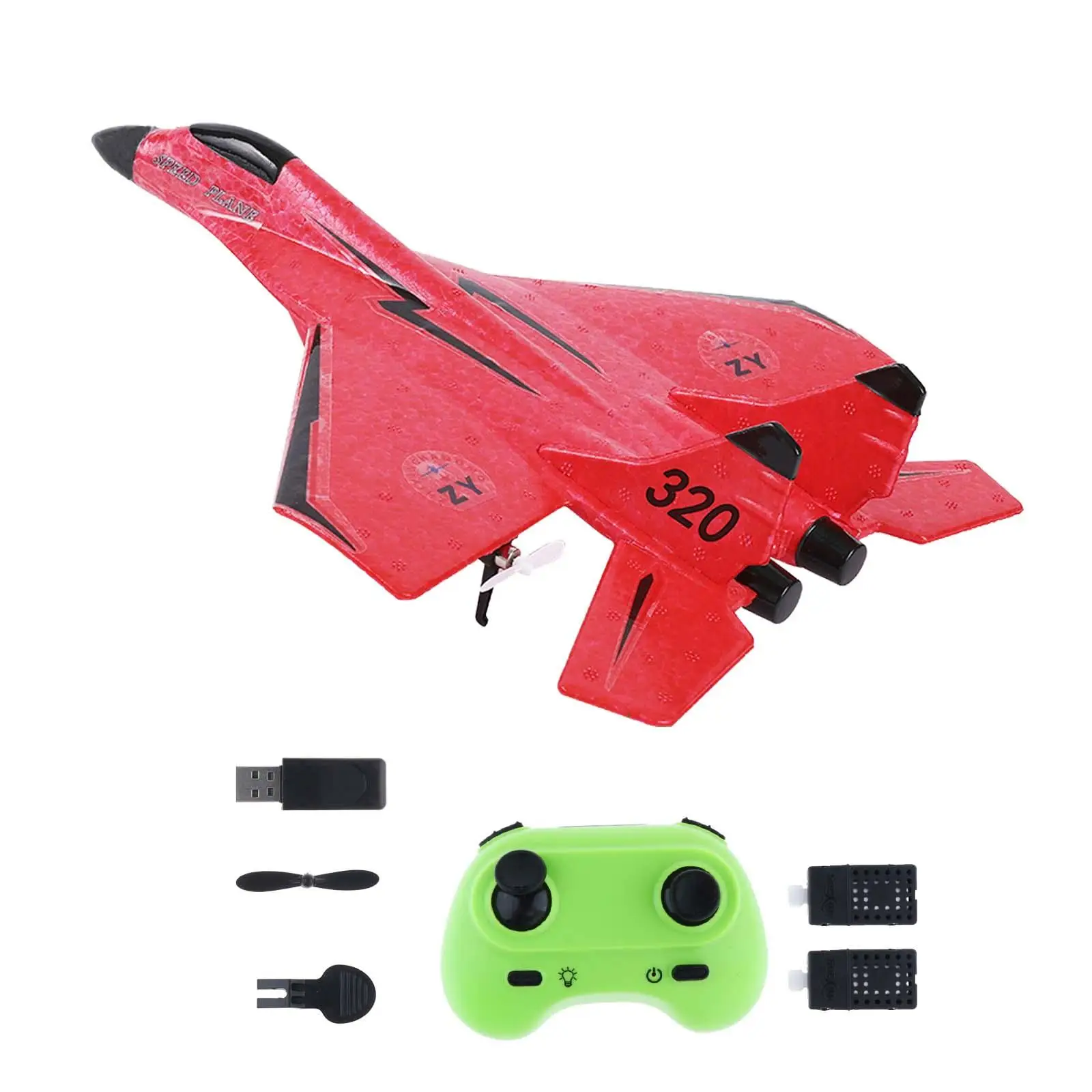 2CH RC Plane Outdoor Toys Easy to Fly with Light Portable Remote Control Airplane Hobby RC Glider for Kids Beginner Boys Girls