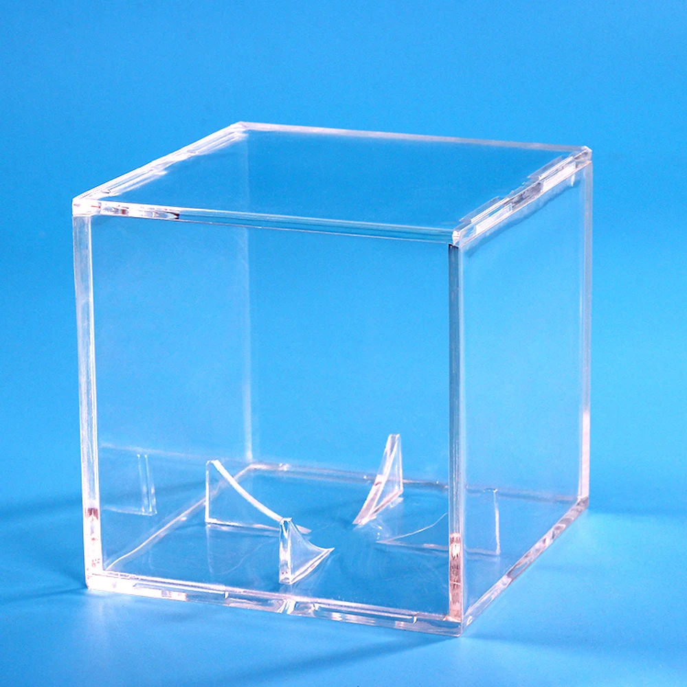 Acrylic Baseball Display Case Dustproof Clear Baseball Storage Box Full View Cube Shape Ball Cube Display Case