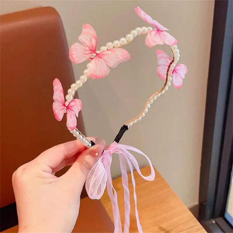 Fashion Tassel Hairband Novelty Headbands For Women Sweet Butterfly Simple Streamer Tassel Headband Hair Accessories