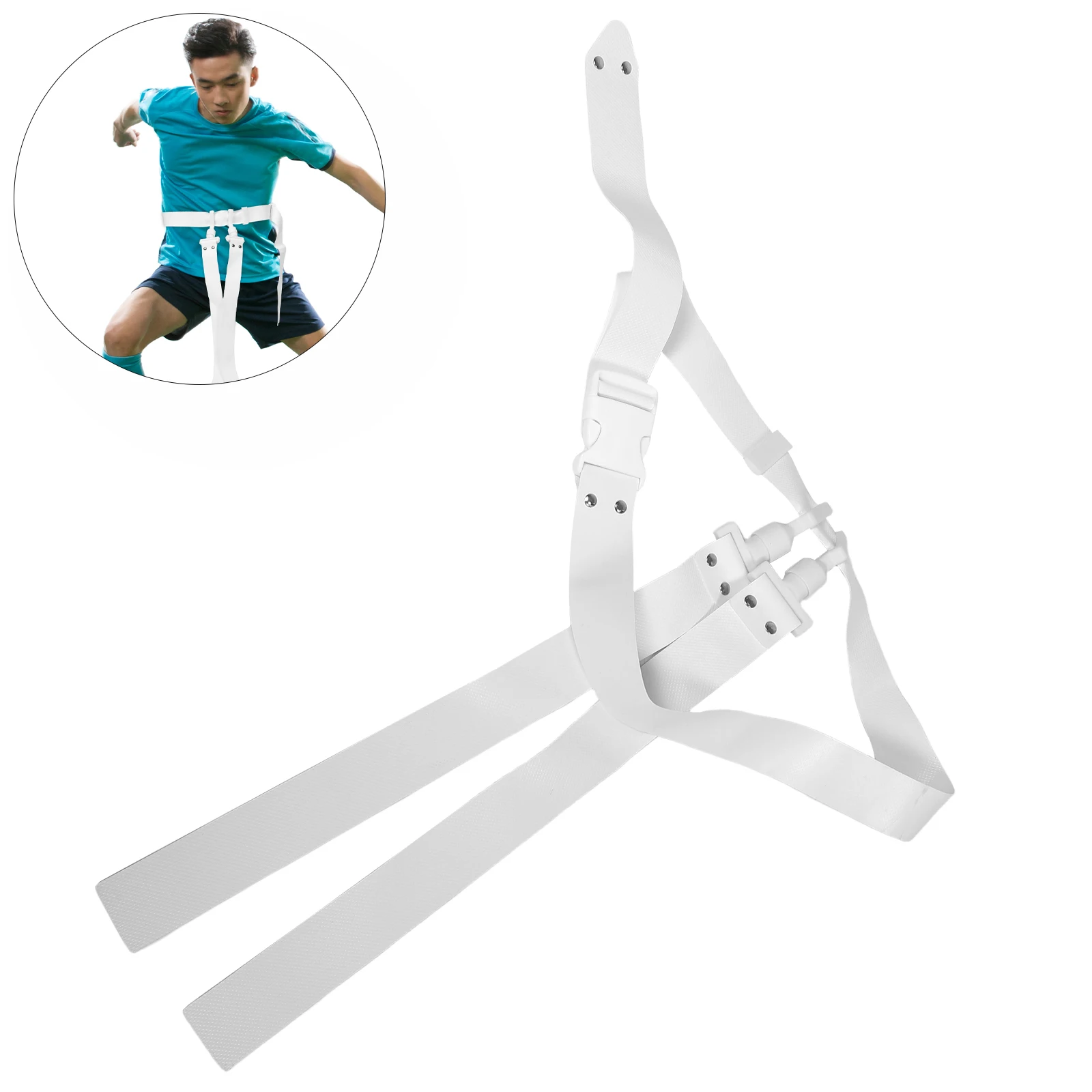 Juego de cinturones ajustables para Entrenamiento de fútbol y Rugby, banderas duraderas, conexión de hebilla segura, profesional, 1 Uds.