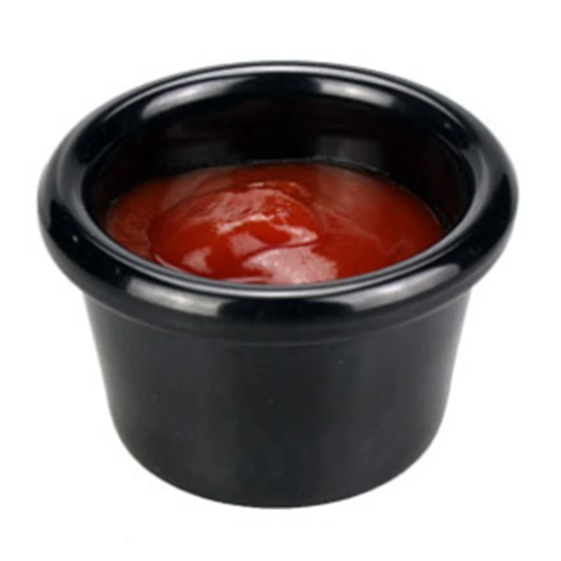 6CM American Tableware Cafe Lounge Bar Special Black Melamine Sauce Cup Sauce Cup Small Bowl, 5PCS