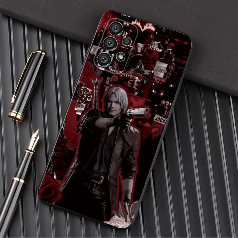 D-devil May Cry casing ponsel DMC, pelindung hitam lembut untuk Samsung Galaxy A13,A21s,A22,A31,A32,A52,A53,A71,A80,A91