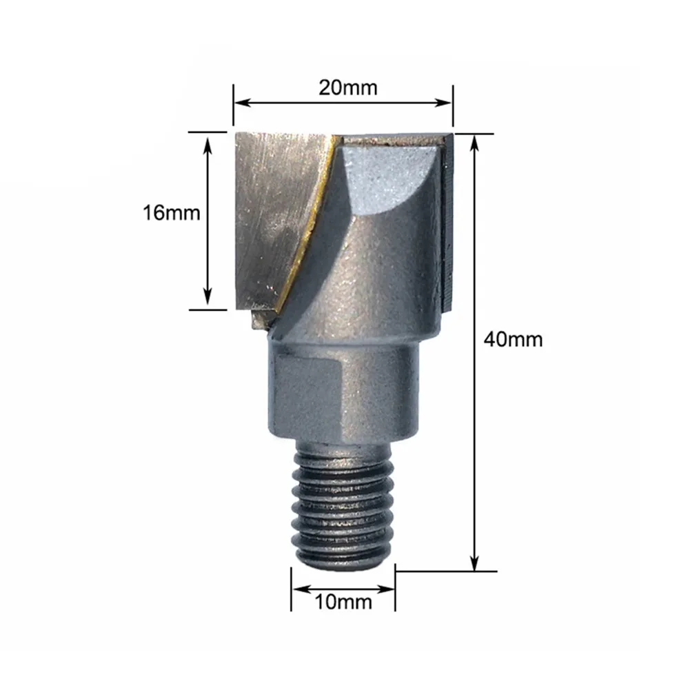 10mm Shank tungsteno Thread Mills CNC Bottom Cleaning Router Bit Door Lock Slotting fresa strumenti per la lavorazione del legno