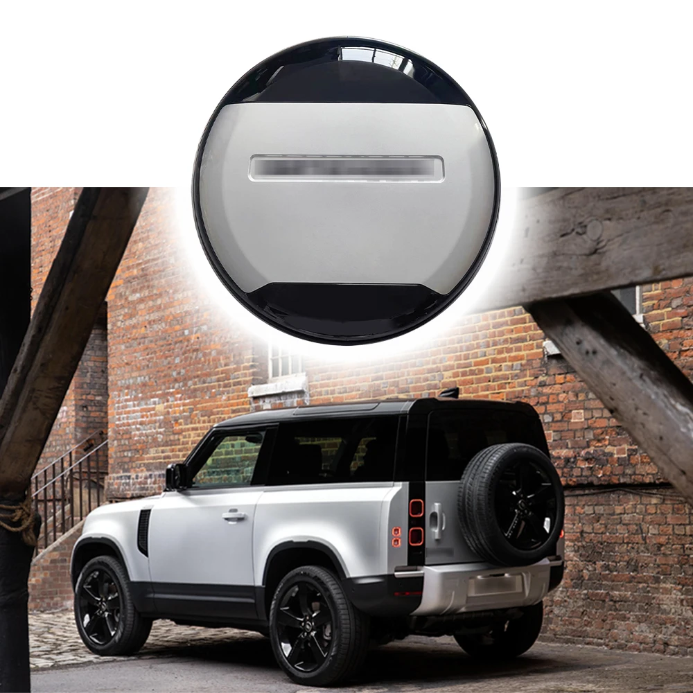 Silver Series Spare Tire Cover fits for Land Rover Defender 110 90 130 2020-2024 ABS Spare Tyre Wheel Cover Protector