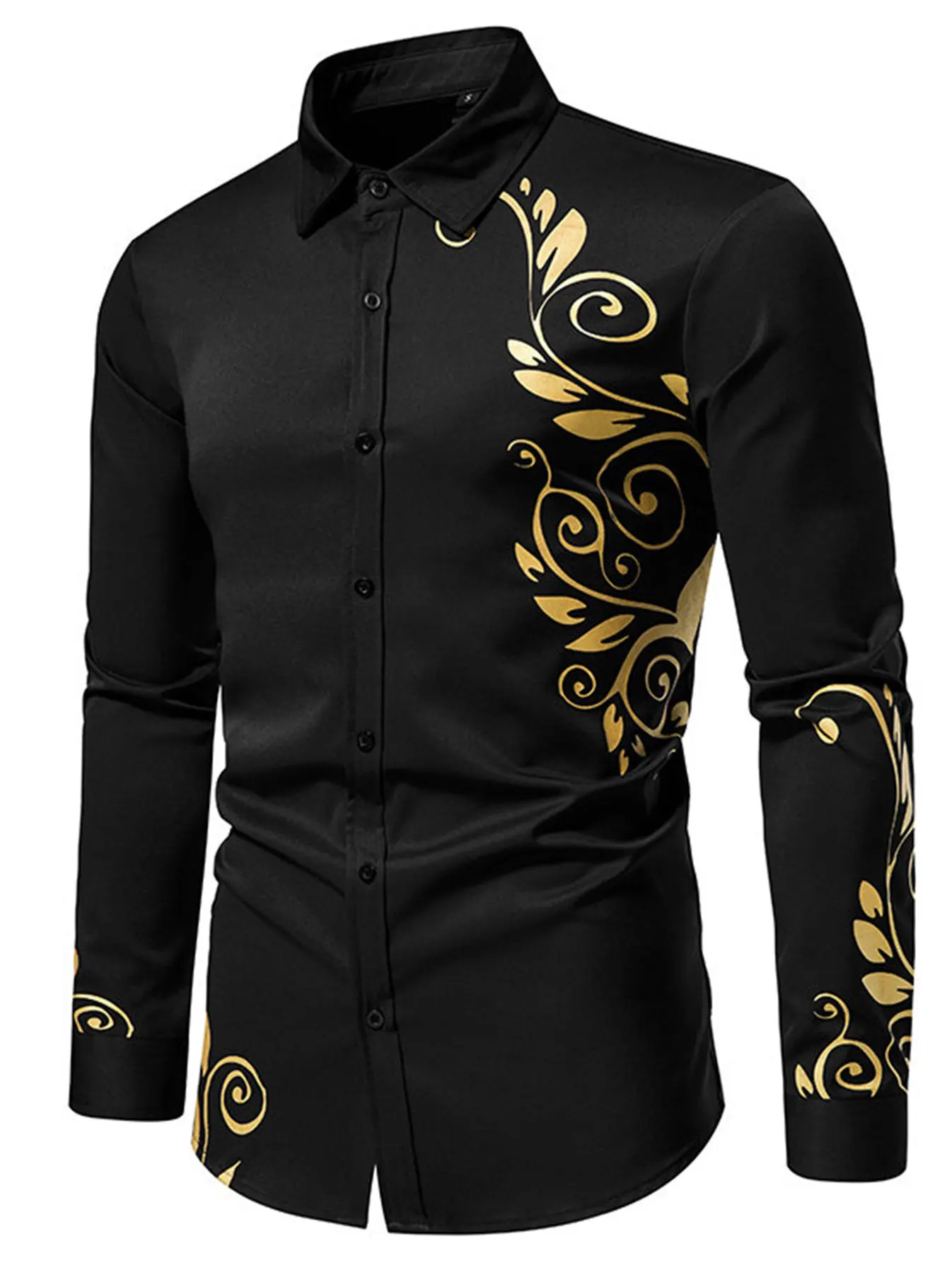 2024 New Fashion Printed Shirt Men\'s Long sleeved Casual Fashion Shirt