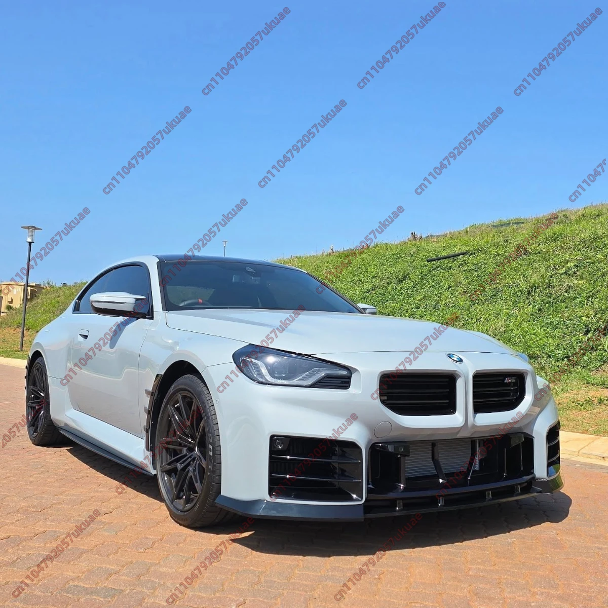 

Front Bumper Lip Splitter for BMW G87 M2 2023-2025 Glossy Black ABS Under Chin Lip Apron Spoiler Diffuser Cover Body Kits Tuning