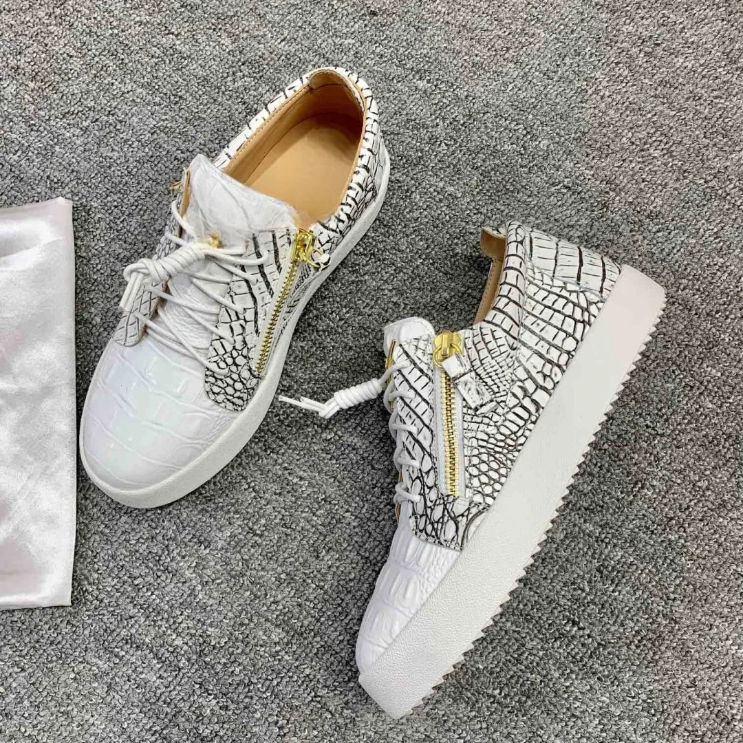 موضة جديدة أحذية رياضية كاجوال للرجال العلامة التجارية مصمم النساء أحذية التنس الفاخرة الجلد الحقيقي GZ المتسكعون أحذية رياضية 35-48 G0352 #1