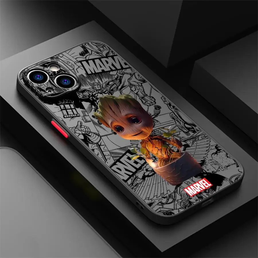Casing Pelindung Belakang untuk iPhone 17 Air XS 7 8 16e 15 16 Plus 11 12 13 14 Pro Max Karakter Kartun Marvel