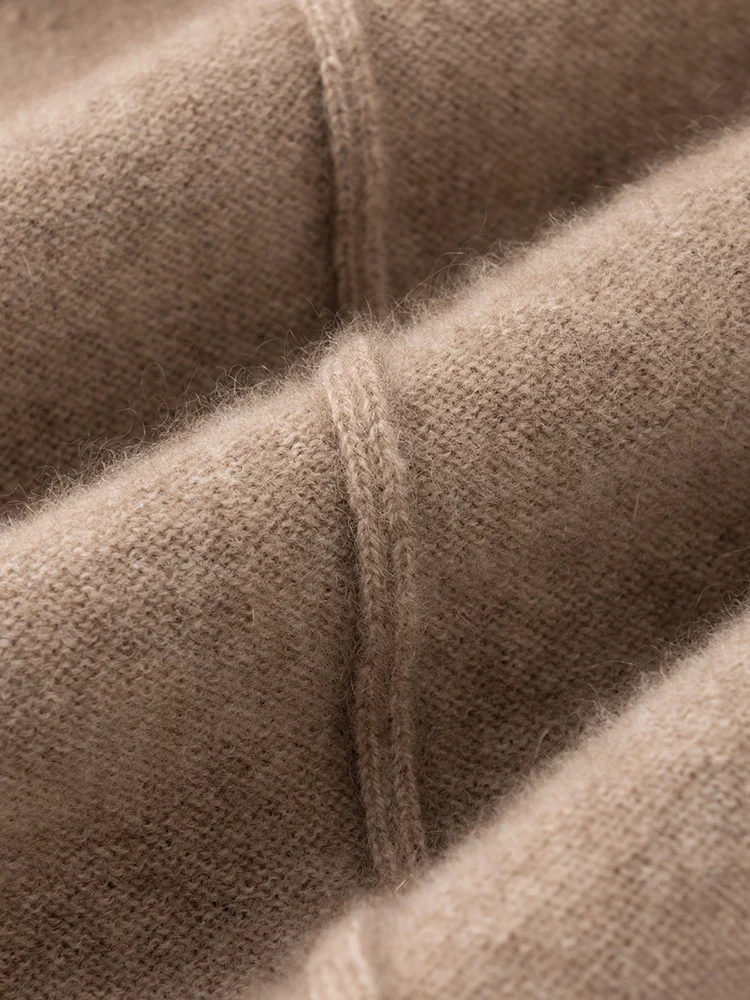 TLOML 신상 여성용 100% 캐시미어 스웨터 O넥 긴팔 풀오버 가을 겨울 부드럽고 따뜻한 기본 캐시미어 니트웨어 편안한 상의