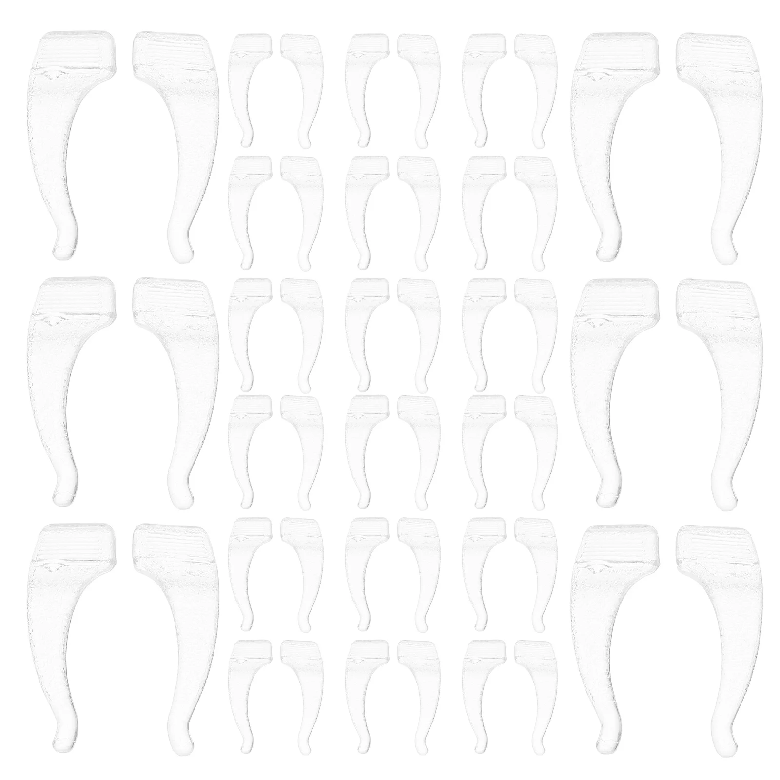 

50Pairs Anti Slip Silicone Eyeglass Ear Hooks Transparent Soft Comfortable Temple Tips Work Study Sports Glasses Accessories